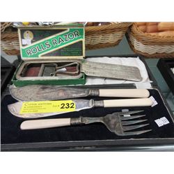 Vintage Rolls Razor & Fish Knife Set