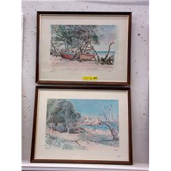 2 Framed Stuart Prints of Barbados