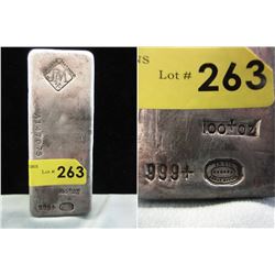 Vintage 100 Oz. Johnson Matthey .999 Silver Bar