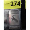 Image 1 : 1 Oz. Capricorn motif .999 Silver Bar