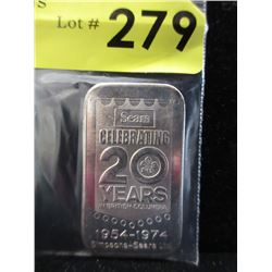 20th Anniversary Simpsons-Sears .999 Silver Bar