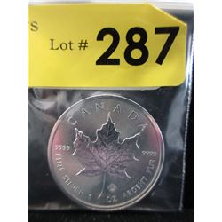 1 Oz. Canada Maple Leaf .9999 Silver Coin