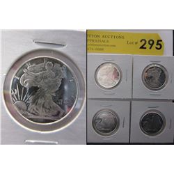 4 x 1/4 Oz. Golden State Mint .999 Silver Rounds