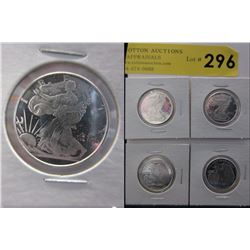 4 x 1/4 Oz. Golden State Mint .999 Silver Rounds