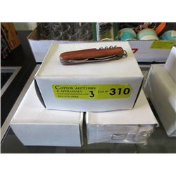 3 Dozen New Wood Handled 3-1/2" Pocket Knives