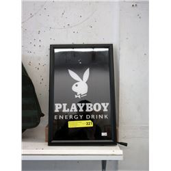 New Illuminated Playboy Energy Drink Sign