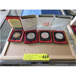 4 Canadian Silver Dollar Coins - .500 Silver