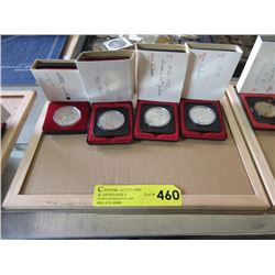 4 Canadian Silver Dollar Coins - .500 Silver