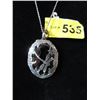Image 1 : Sterling Silver and Onyx Dragonfly Necklace
