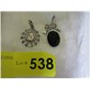 Image 1 : Two Estate Sterling Silver Pendants