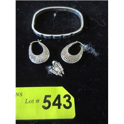 .950 Silver Bracelet, .925 Silver Earrings & More