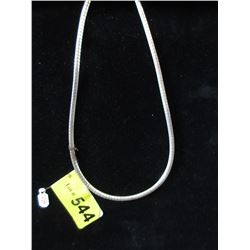 New 18" Sterling Silver Flat Link Necklace