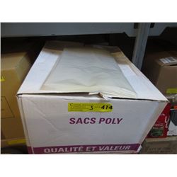 3 Cases of New Commercial Poly Bags