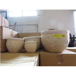 New 4 Piece Set of Ceramic Plant Pots