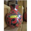 Image 1 : Pair of New Oversize Red & Metallic Glazed Vases