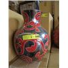 Image 1 : Pair of New Oversize Red & Metallic Glazed Vases
