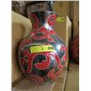 Image 1 : Pair of New Oversize Red & Metallic Glazed Vases