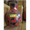 Image 1 : Pair of New Oversize Red & Metallic Glazed Vases