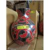 Image 1 : Pair of New Oversize Red & Metallic Glazed Vases