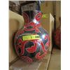 Image 1 : Pair of New Oversize Red & Metallic Glazed Vases