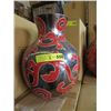 Image 1 : Pair of New Oversize Red & Metallic Glazed Vases
