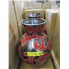 Image 1 : Pair of New Oversize Red & Metallic Glazed Vases