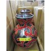 Image 1 : Pair of New Oversize Red & Metallic Glazed Vases