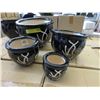 Image 1 : New 4 Piece Set of Ceramic Plant Pots