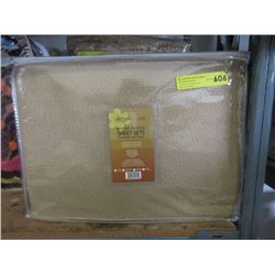 New Twin Size Micro Fleece Sheet Set - Tan