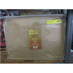 New Twin Size Micro Fleece Sheet Set - Tan