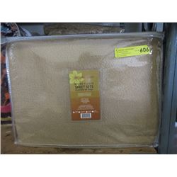 New Twin Size Micro Fleece Sheet Set - Tan