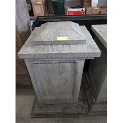 Square Peaked Top Wood Column