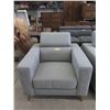 Image 1 : New Grey Fabric Arm Chair