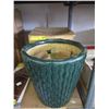 Image 1 : 2 New 3 Piece Set of Green Ceramic Plant Pots