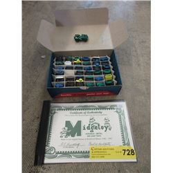 1950s Midge Toy Box of 36 Die-cast Cars