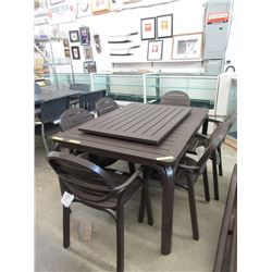 New Nardi Palma Patio Table with 6 Chairs & Leaf