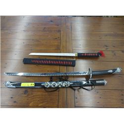 2 Replica Samurai Swords