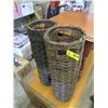 Image 1 : Two 25" Tall Wicker Vases - 8" Diameter
