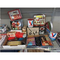 Collectible Lunch Boxes, Oil Tins & More