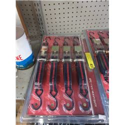 New 4 Piece Ratchet Tie Down Set