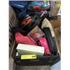 Image 1 : Crate Lot of Purses, Helmet & More