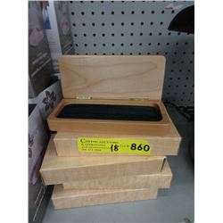 18 New Wood Pen Boxes - Removable Inserts