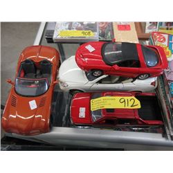 4 Assorted Scale Model Cars