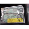 Image 1 : 4 Canadian 1967 Centennial $1 Bank Notes