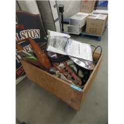 Wood Box of Assorted Goods