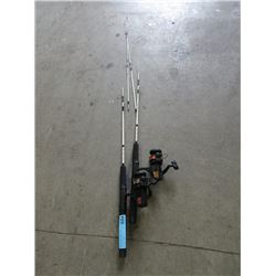 2 New Aqua Strike Graphite Fishing Reels & Rods