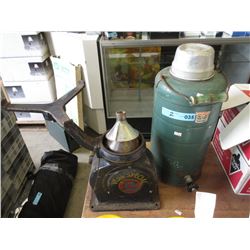 Antique Thermos & Cream Separator Base