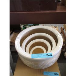 New 4 Piece Set of Ceramic Plant Pots