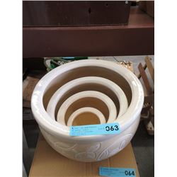 New 4 Piece Set of Ceramic Plant Pots