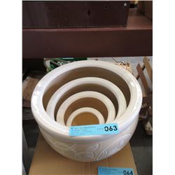 New 4 Piece Set of Ceramic Plant Pots